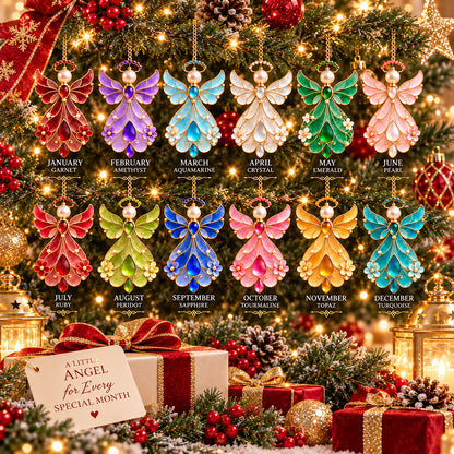 12-Month Birthstone Angel Ornament Collection