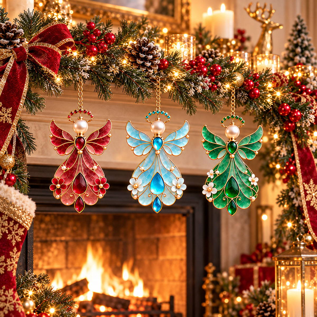 12-Month Birthstone Angel Ornament Collection