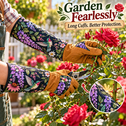 🌿 Personalized Long Cuff Garden Gloves