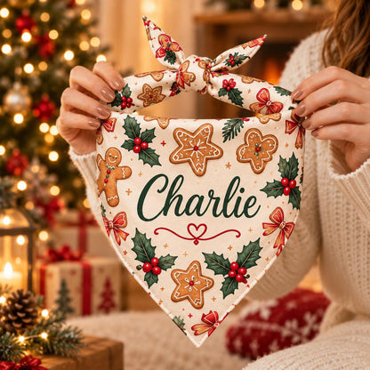 Personalized Christmas Pet Bandana • Because They’re Family, Too 🎄