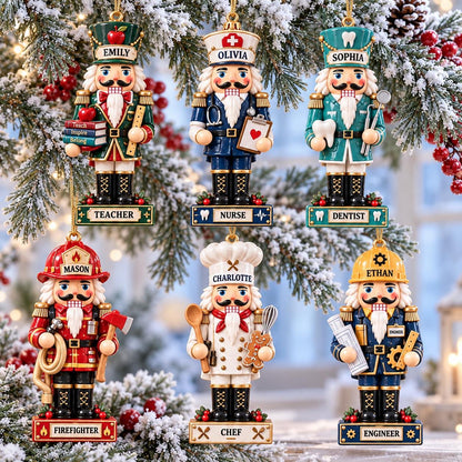 🎄 Personalized Profession Nutcracker Christmas Ornament