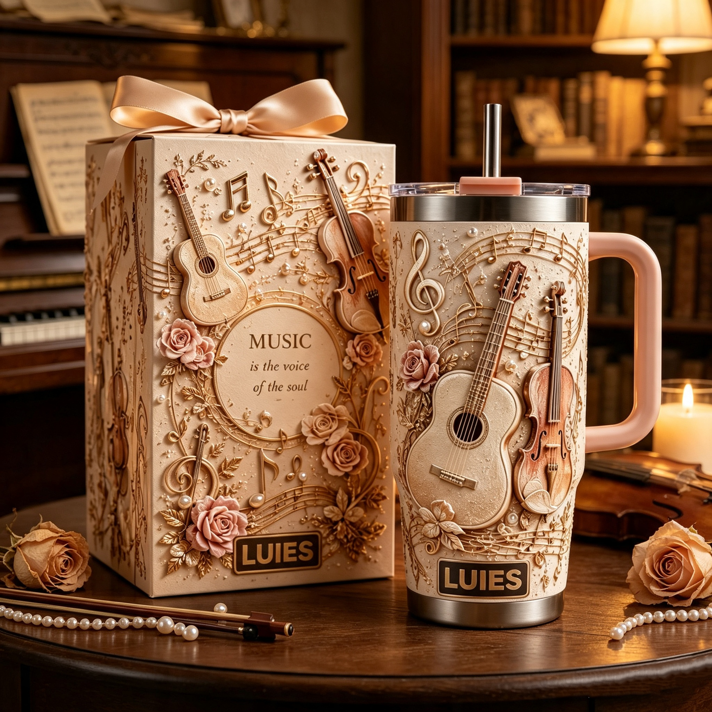 🎶 Personalized Music Lover Tumbler – Elegant, Meaningful & Made for You