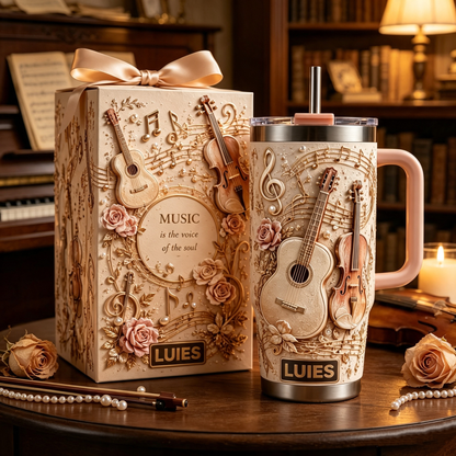 🎶 Personalized Music Lover Tumbler – Elegant, Meaningful & Made for You