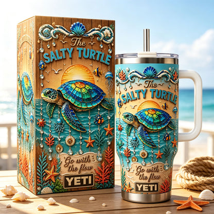 Personalized Sea Turtle Ocean Tumbler With Name