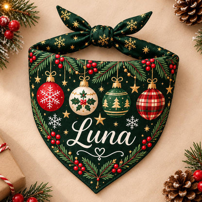 Personalized Christmas Pet Bandana • Because They’re Family, Too 🎄