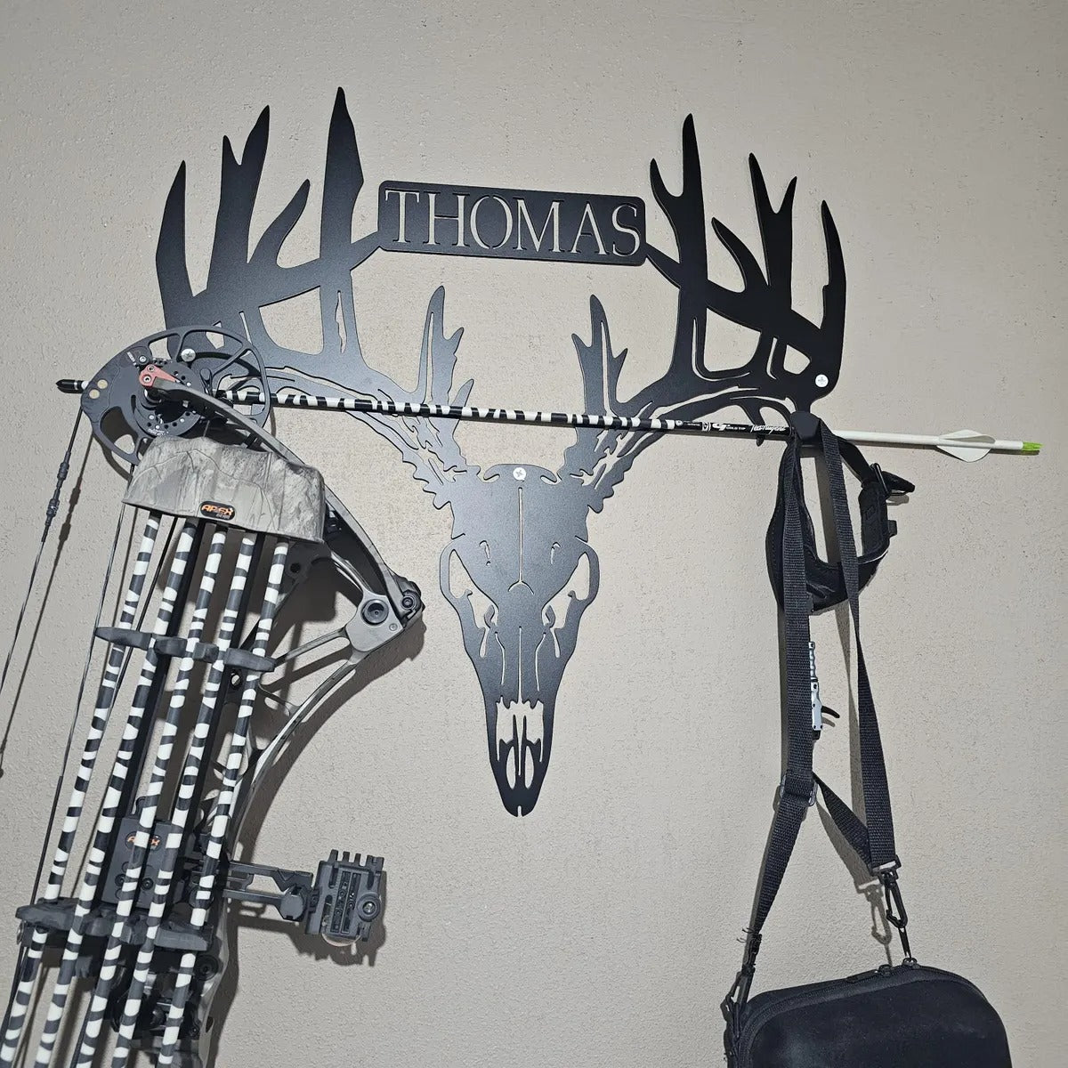 Personalized Metal Deer Skull Rack