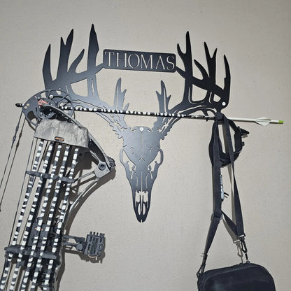 Personalized Metal Deer Skull Rack
