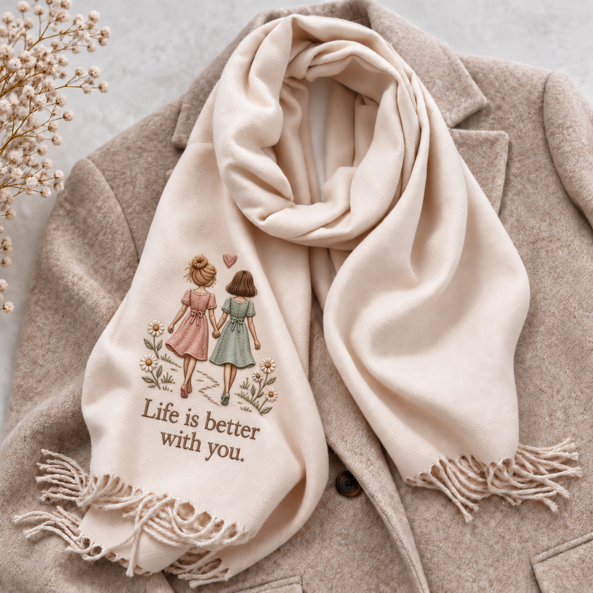 A Hug She Can Wear 💝 Friendship Scarf for Your Best Friend