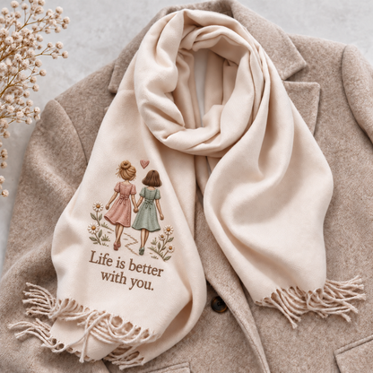 A Hug She Can Wear 💝 Friendship Scarf for Your Best Friend