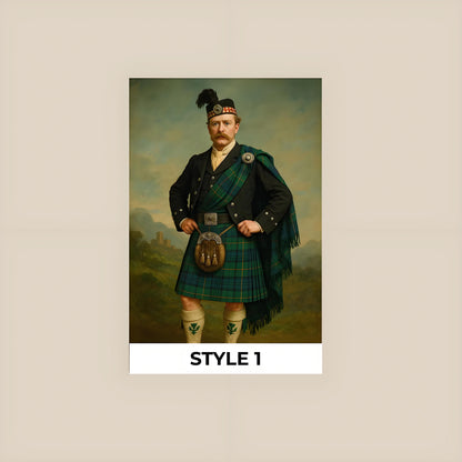 Custom Portrait for Him in Kilt