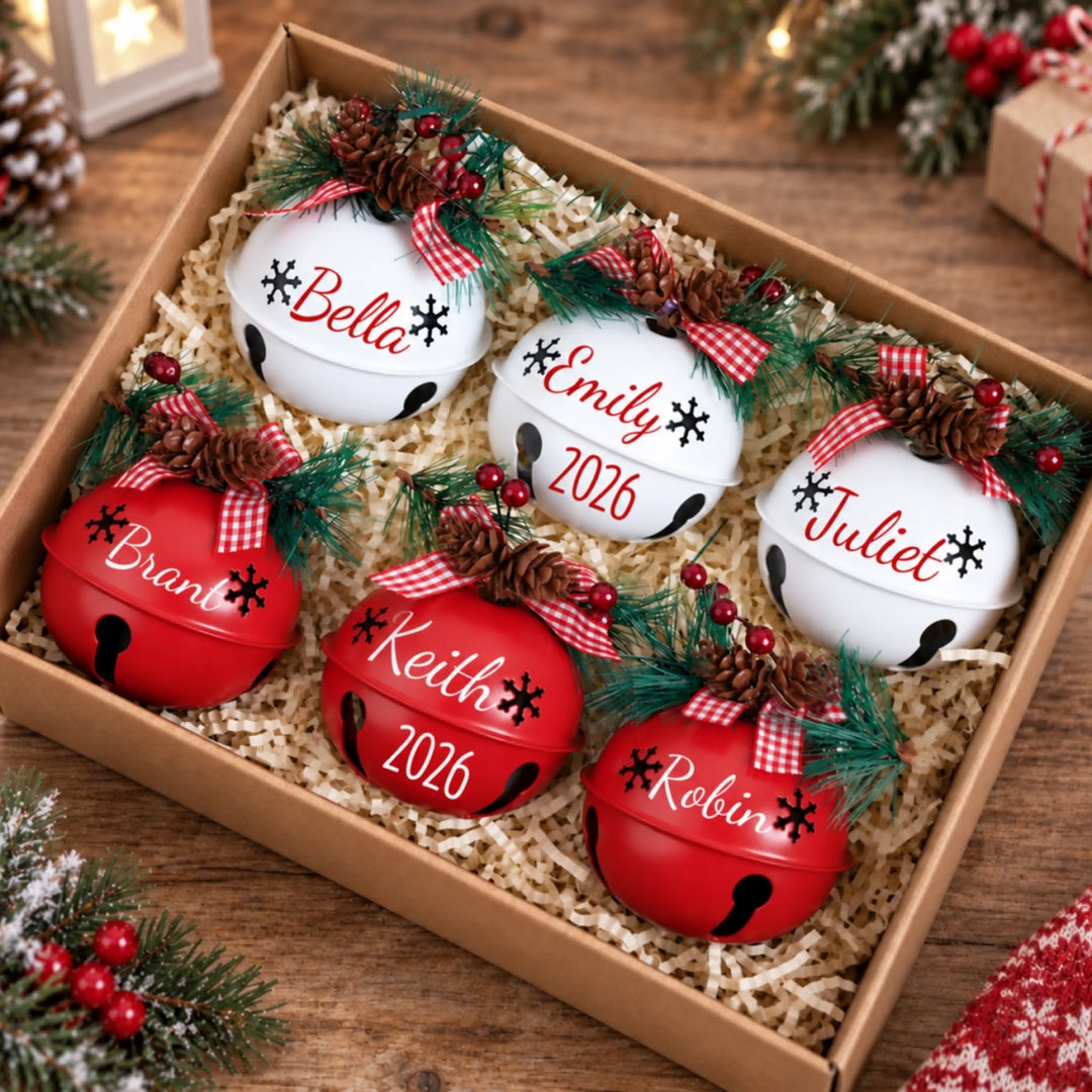 ✨ 💖 Personalized Jingle Bell Ornament – Gift For Family 🎄
