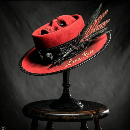 Personalized Skull Crown In Dark Red