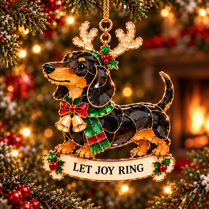 🐾 Dachshund Christmas Ornament