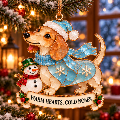🐾 Dachshund Christmas Ornament