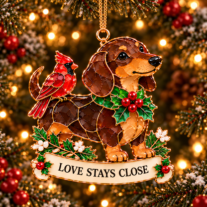 🐾 Dachshund Christmas Ornament