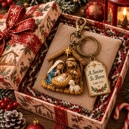 Christian Christmas Keychain Gift – Inspirational Bible Verse Keepsake for Believers