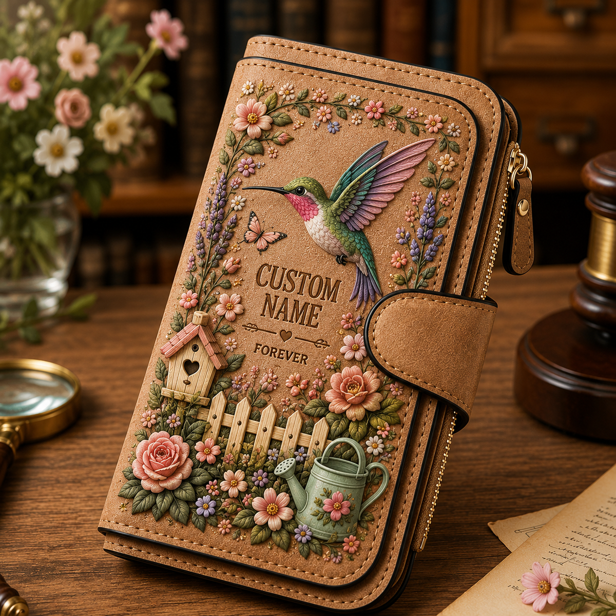 🌸 Personalized Garden Wallet - Perfect Gift For Her 🌿