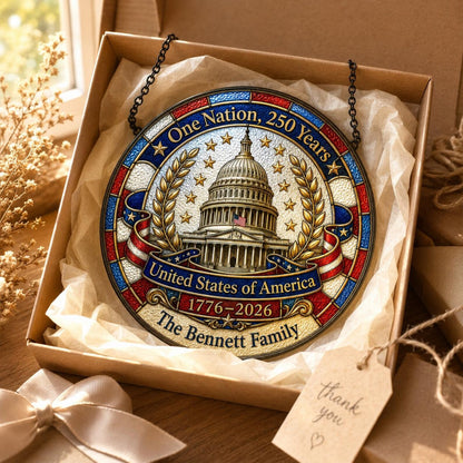 America 250 Personalized Suncatcher