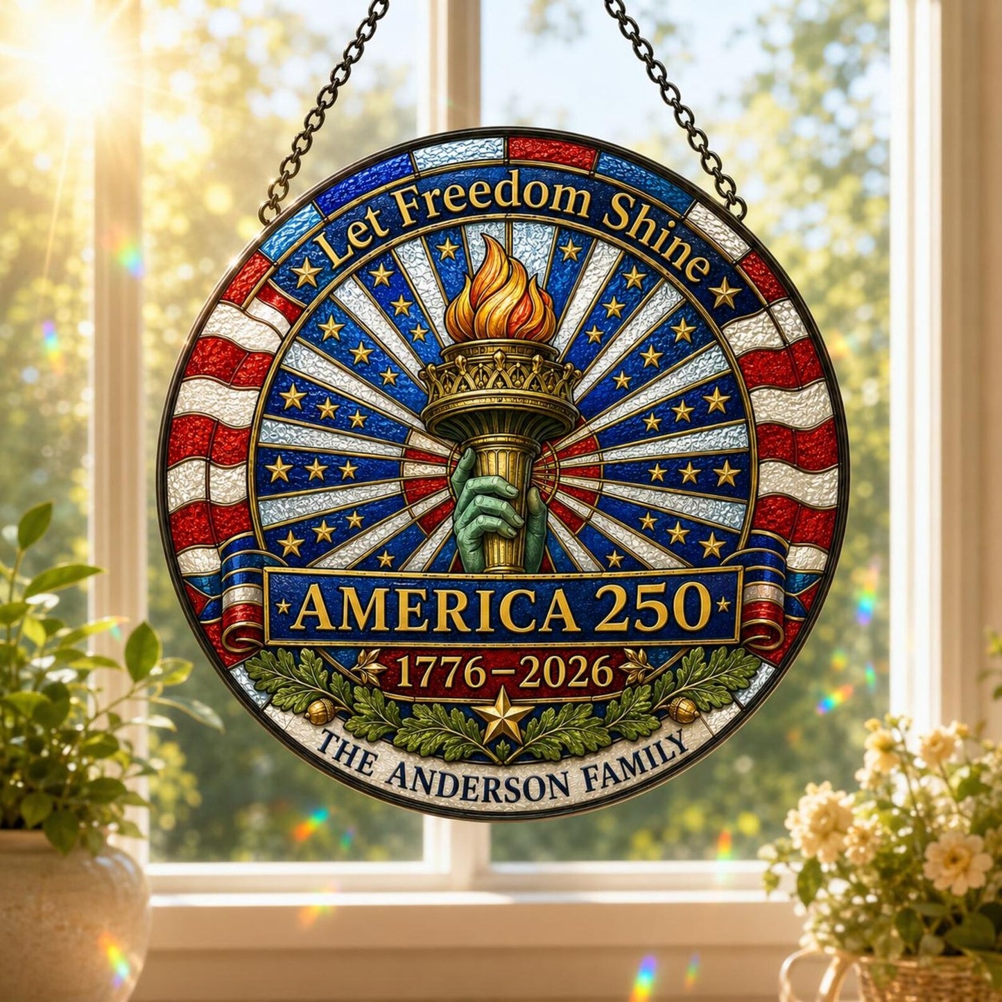 America 250 Personalized Suncatcher