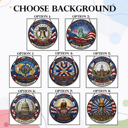 America 250 Personalized Suncatcher