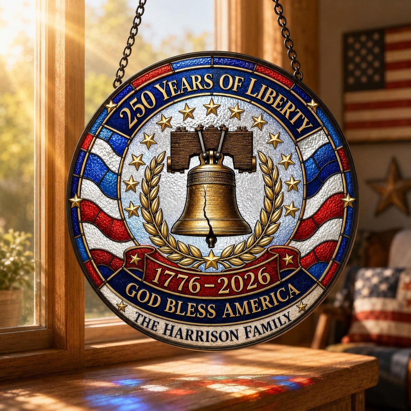 America 250 Personalized Suncatcher
