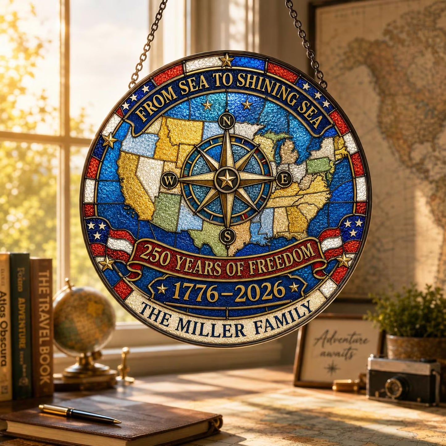 America 250 Personalized Suncatcher