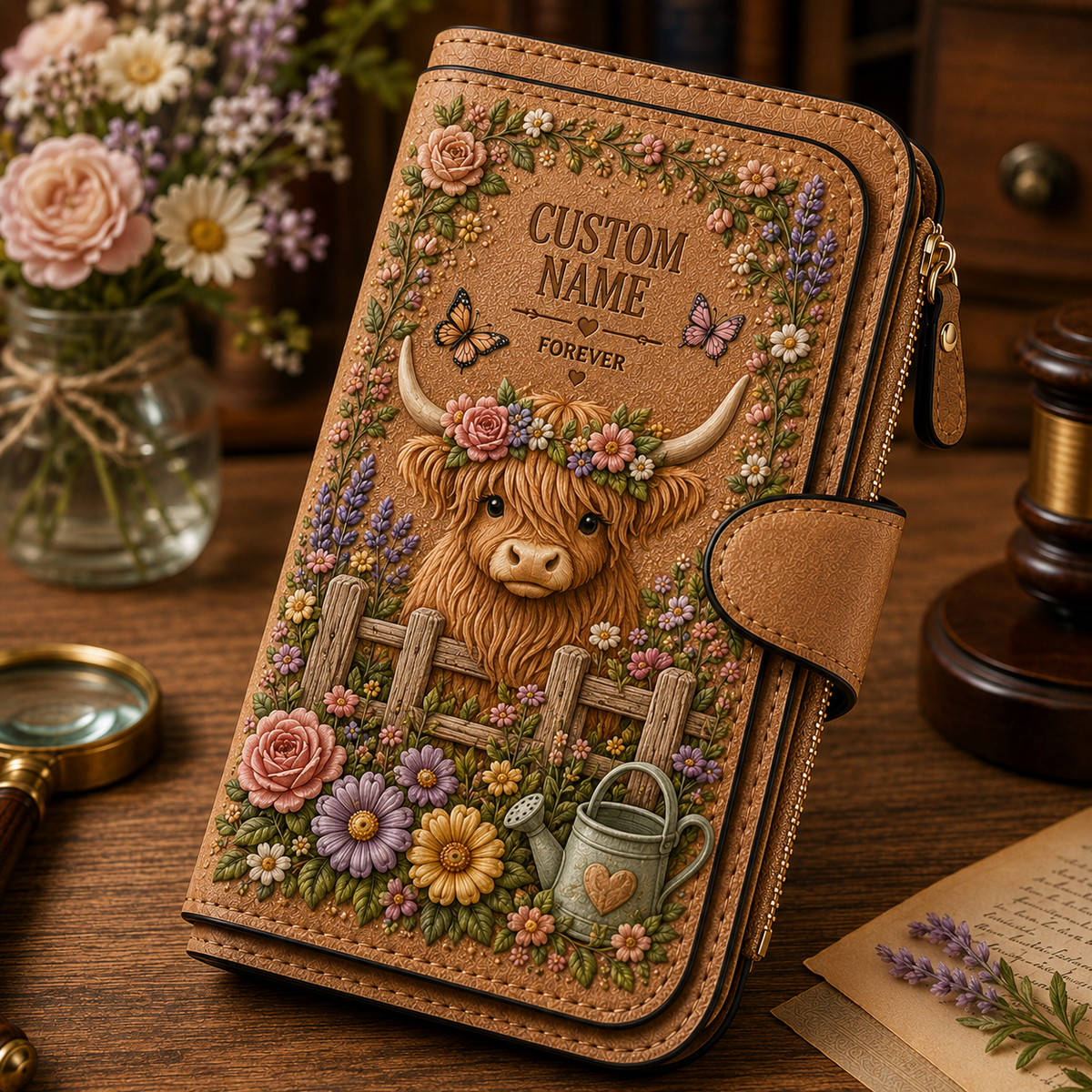 🌸 Personalized Garden Wallet - Perfect Gift For Her 🌿