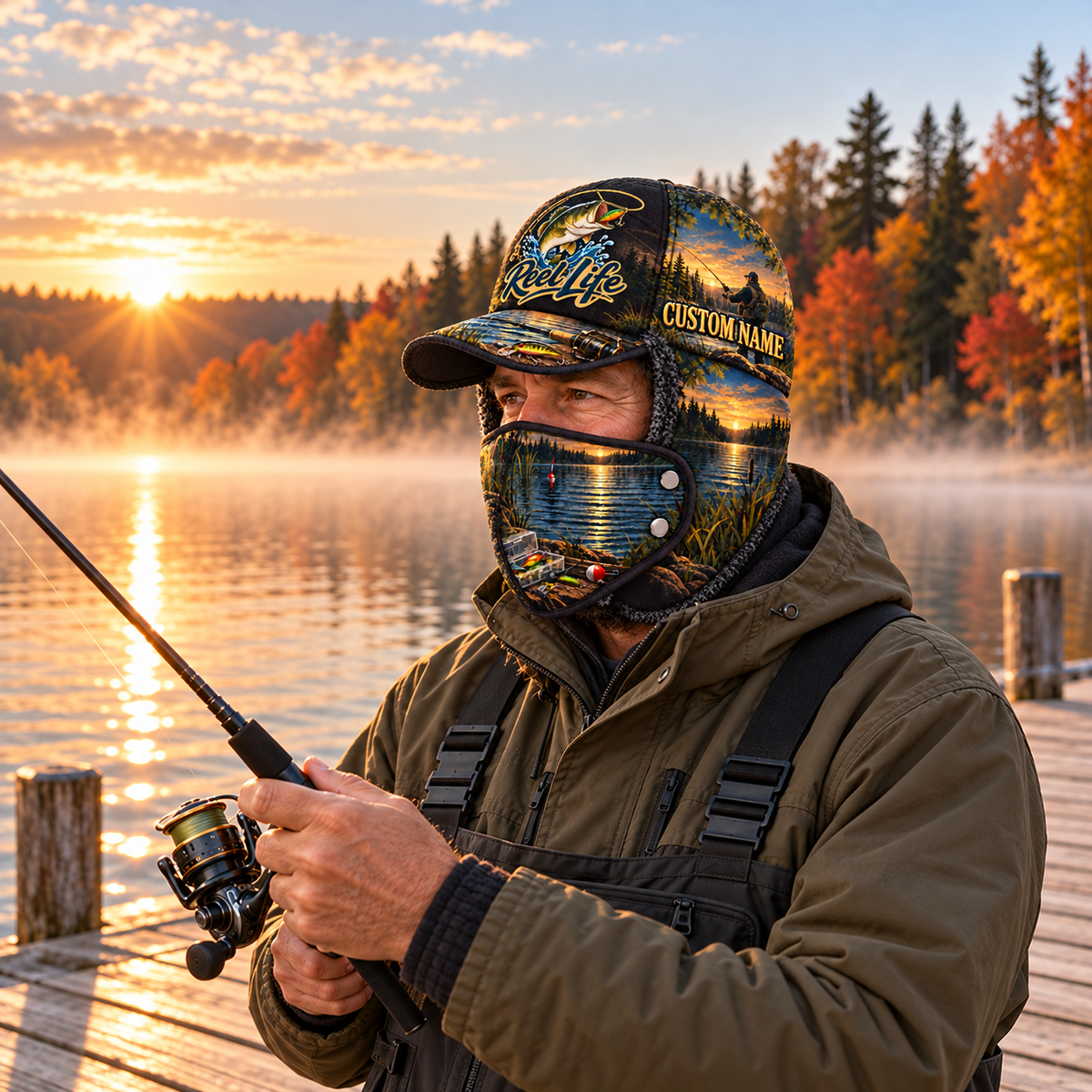Personalized Fishing Winter Hat – Warm Windproof Outdoor Trapper Hat 🎣❄️