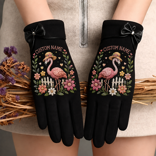 🌿 Personalized Floral Gardening Embossed Gloves –  Perfect Gift For Her🌸