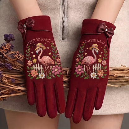 🌿 Personalized Floral Gardening Embossed Gloves –  Perfect Gift For Her🌸