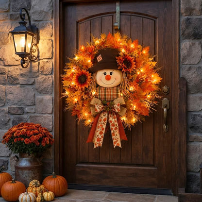 🔥🍁 Fall Favorite – Scarecrow Fall Wreath 🎃