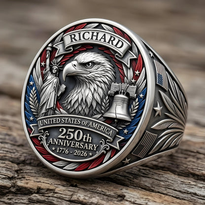 Personalized USA 250th Anniversary Commemorative Ring