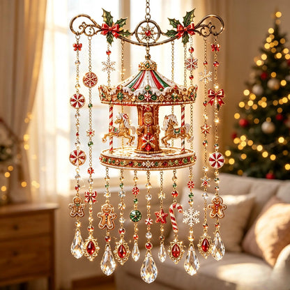 Christmas-Themed Crystal Wind Chimes