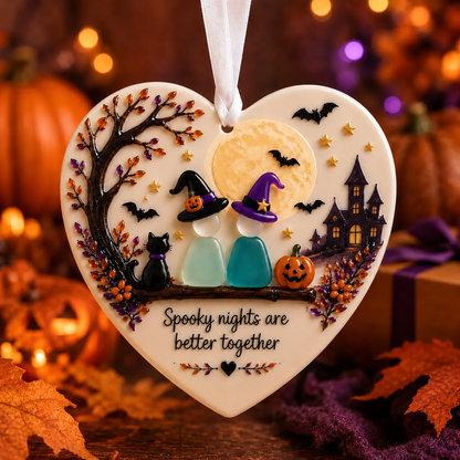 Personalized Halloween Love Keepsake – Custom Gift for Couples and Families 👻