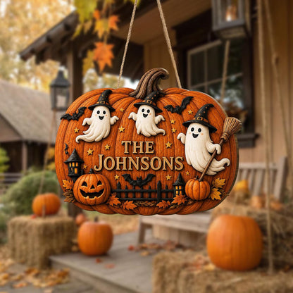 Personalized Halloween Pumpkin Sign
