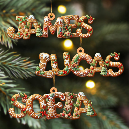 Personalized Gingerbread Letter Name Ornament