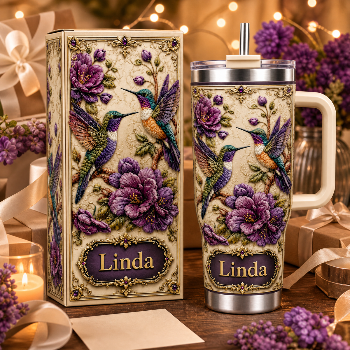🐦Personalized Hummingbird Tumbler💐