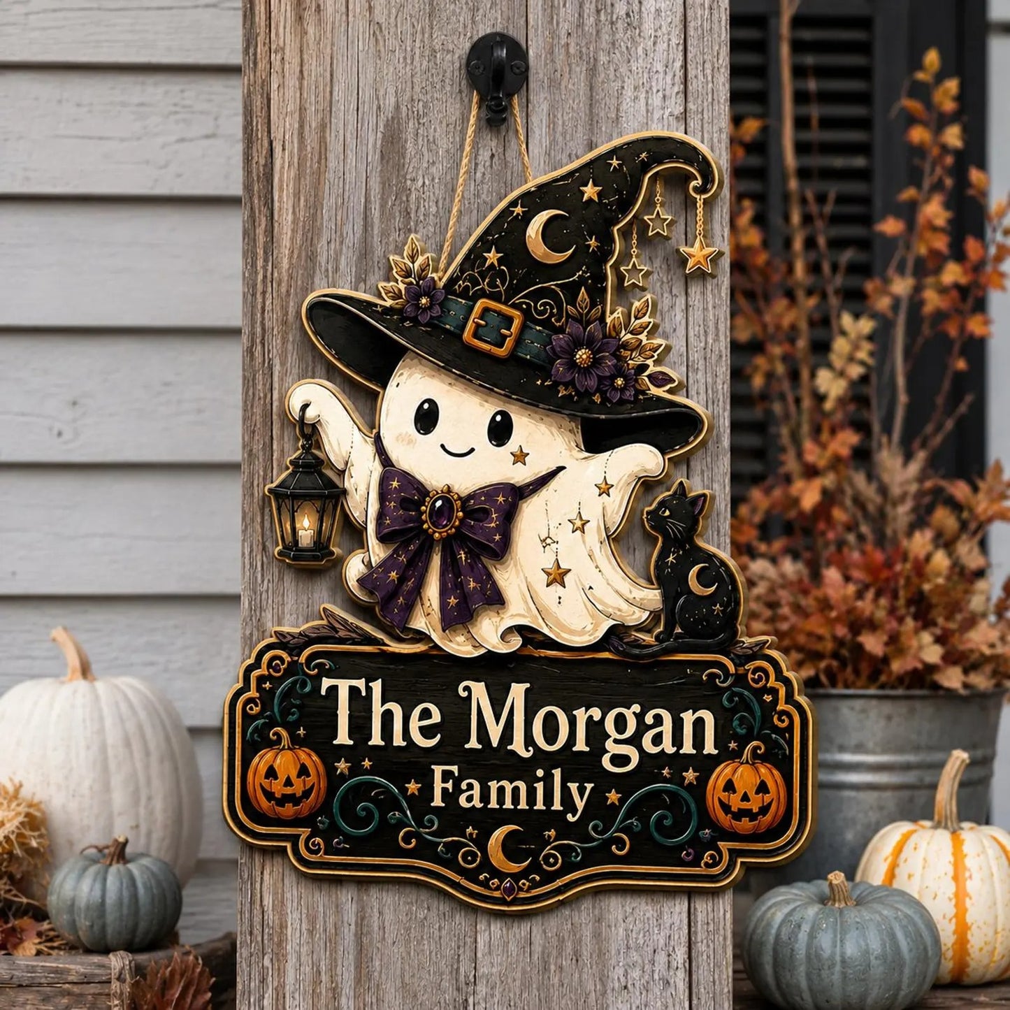 Personalized Halloween Ghost Sign