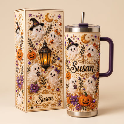 🥤Personalized Halloween Ghost Pearl Tumbler🎁