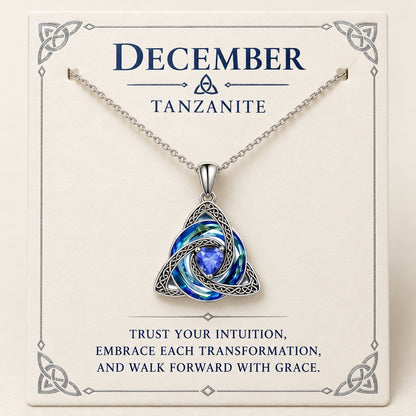 ✨Birthstone Celtic Trinity Knot Necklace – Meaningful Symbol of Love & Connection ❤️