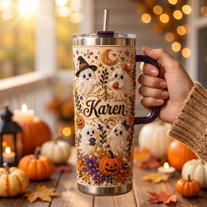 🥤Personalized Halloween Ghost Pearl Tumbler🎁