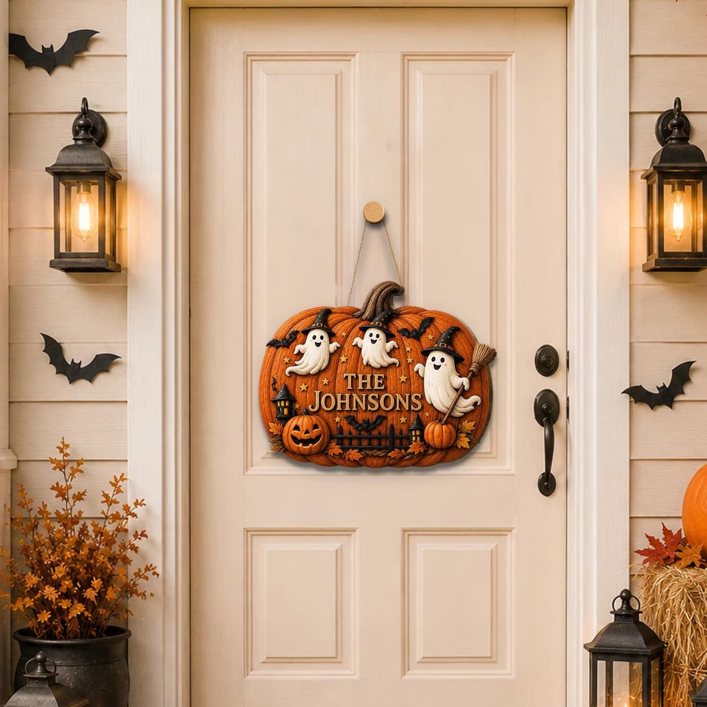Personalized Halloween Pumpkin Sign