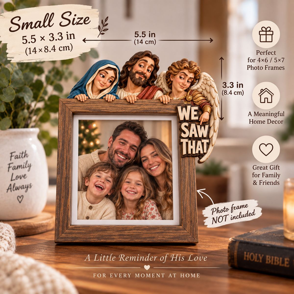Holy Family “WE SAW THAT” Picture Frame Topper 👼❤️