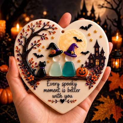 Personalized Halloween Love Keepsake – Custom Gift for Couples and Families 👻
