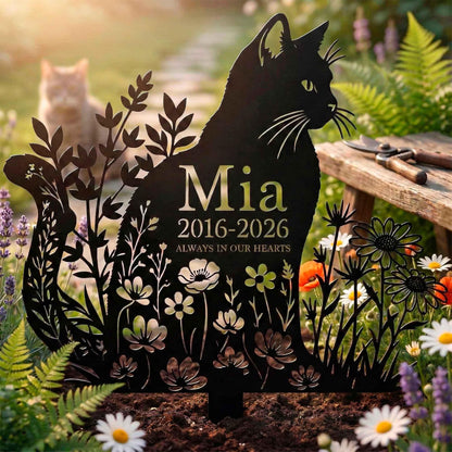 Personalized Cat Memorial Garden Stake