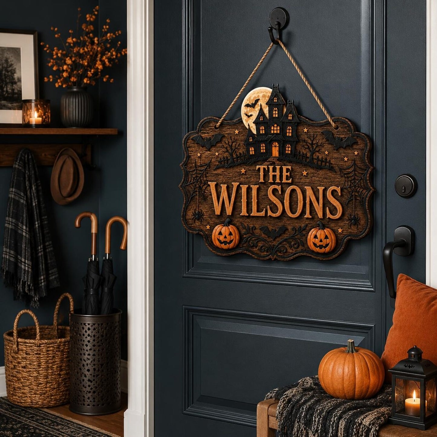 Personalized Haunted House Family Sign