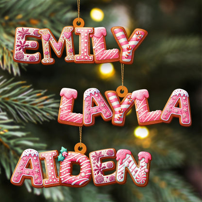 Personalized Gingerbread Letter Name Ornament