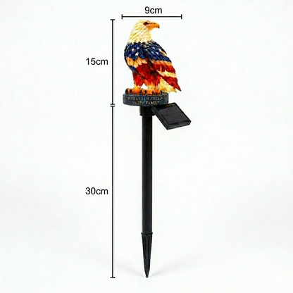 Personalized Patriotic Eagle Garden Light