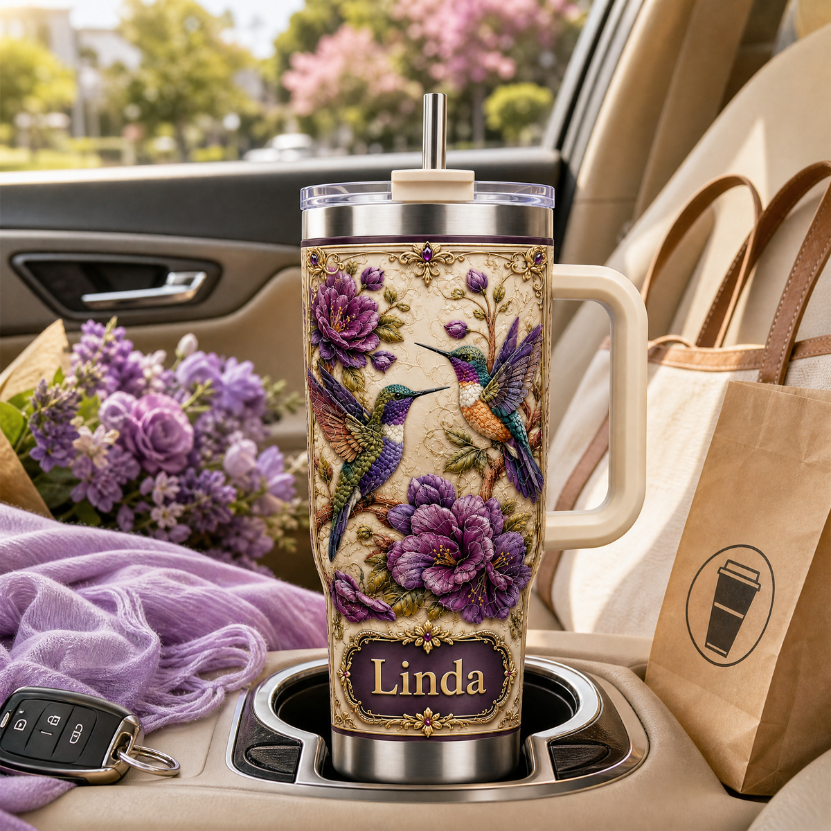 🐦Personalized Hummingbird Tumbler with Gift Box💐