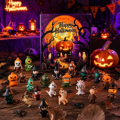 2026 Halloween Countdown Calendar – 24 Surprise Mini Figure Charms for Kids